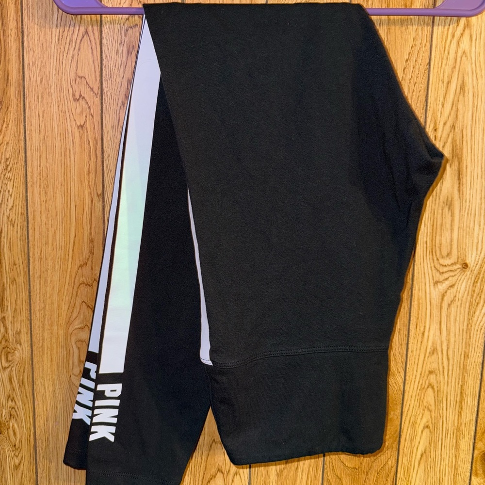 PINK Victoria's Secret Black Leggings Stylish Athletic Wear